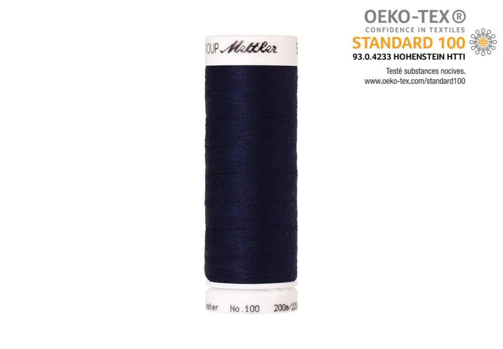 Bobine de fil à coudre Mettler Seralon 200m, polyester, couleur 0016.