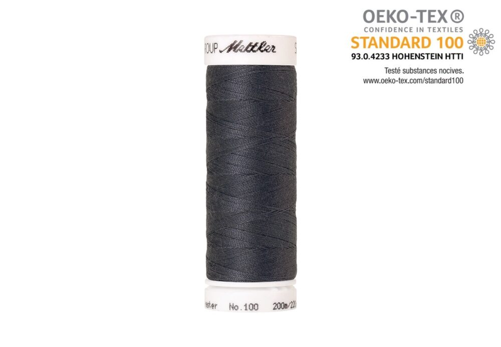 Bobine de fil à coudre Mettler Seralon 200m, couleur 0878 (gris clair)