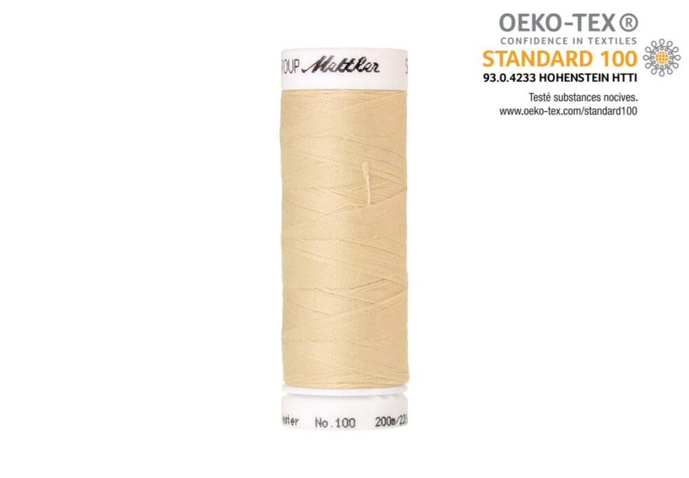 Bobine de fil à coudre Mettler Seralon 200 mètres en polyester, couleur 1384