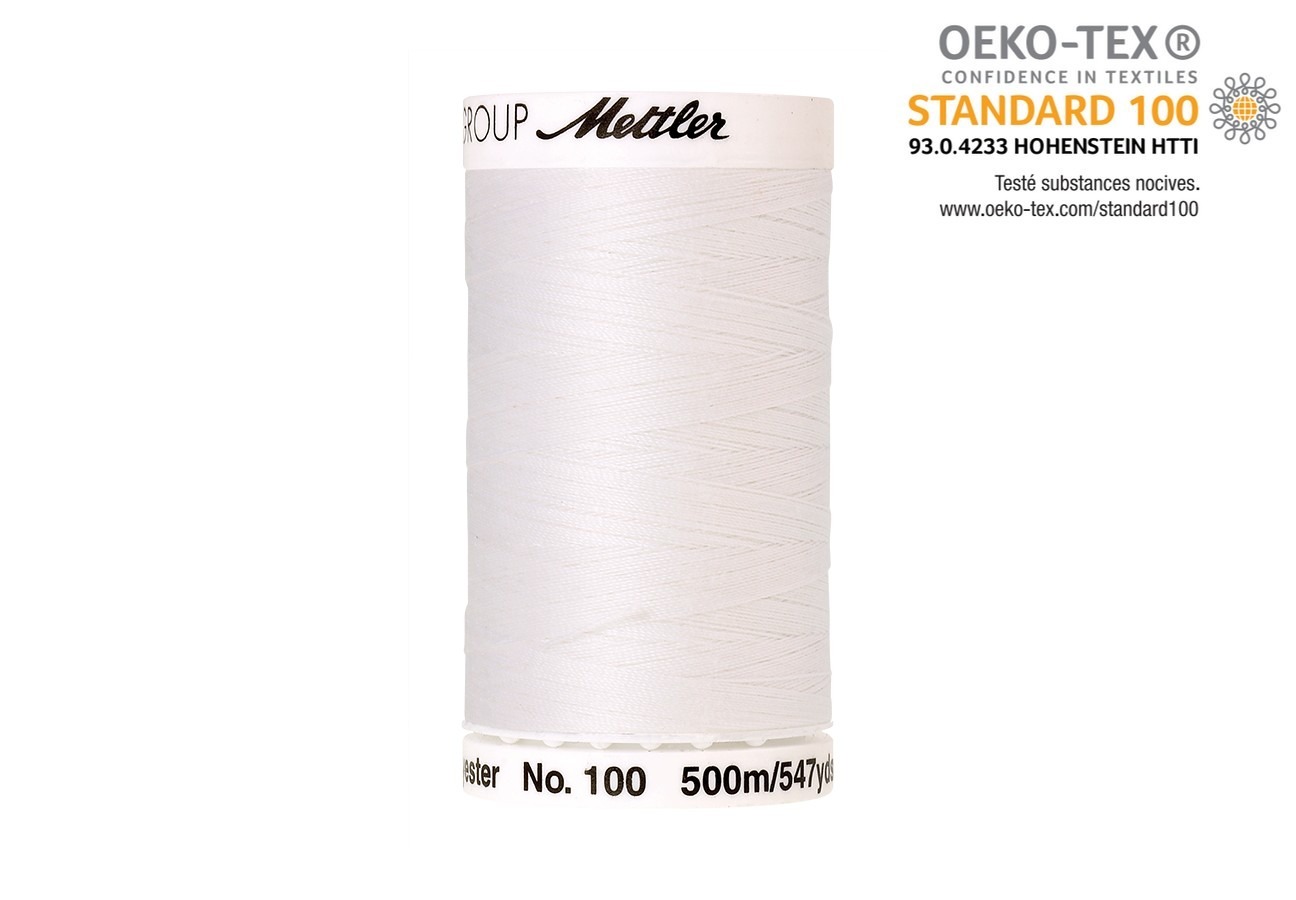 Fil à coudre Mettler Seralon 500m Bobine de fil à coudre Mettler Seralon 500m, fil polyester polyvalent pour toutes vos coutures.
