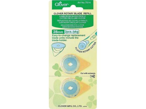 Lames pour Cutter rotatif CLOVER 28mm x2