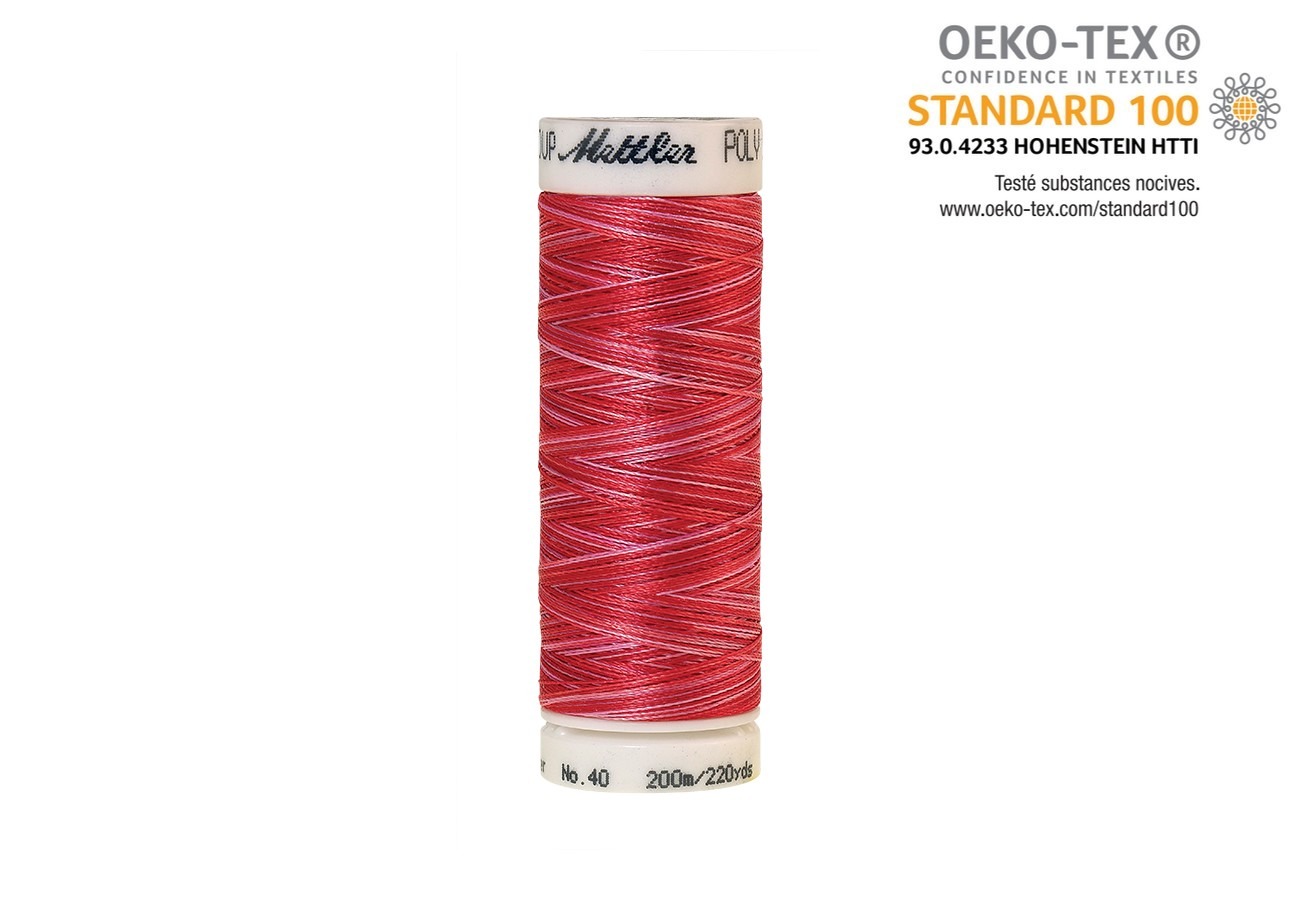 Fil Mettler Polysheen Multicolor 9405 Bobine de fil Mettler Polysheen Multicolor col. 9405, fil brillant polyester pour broderie couture 200m