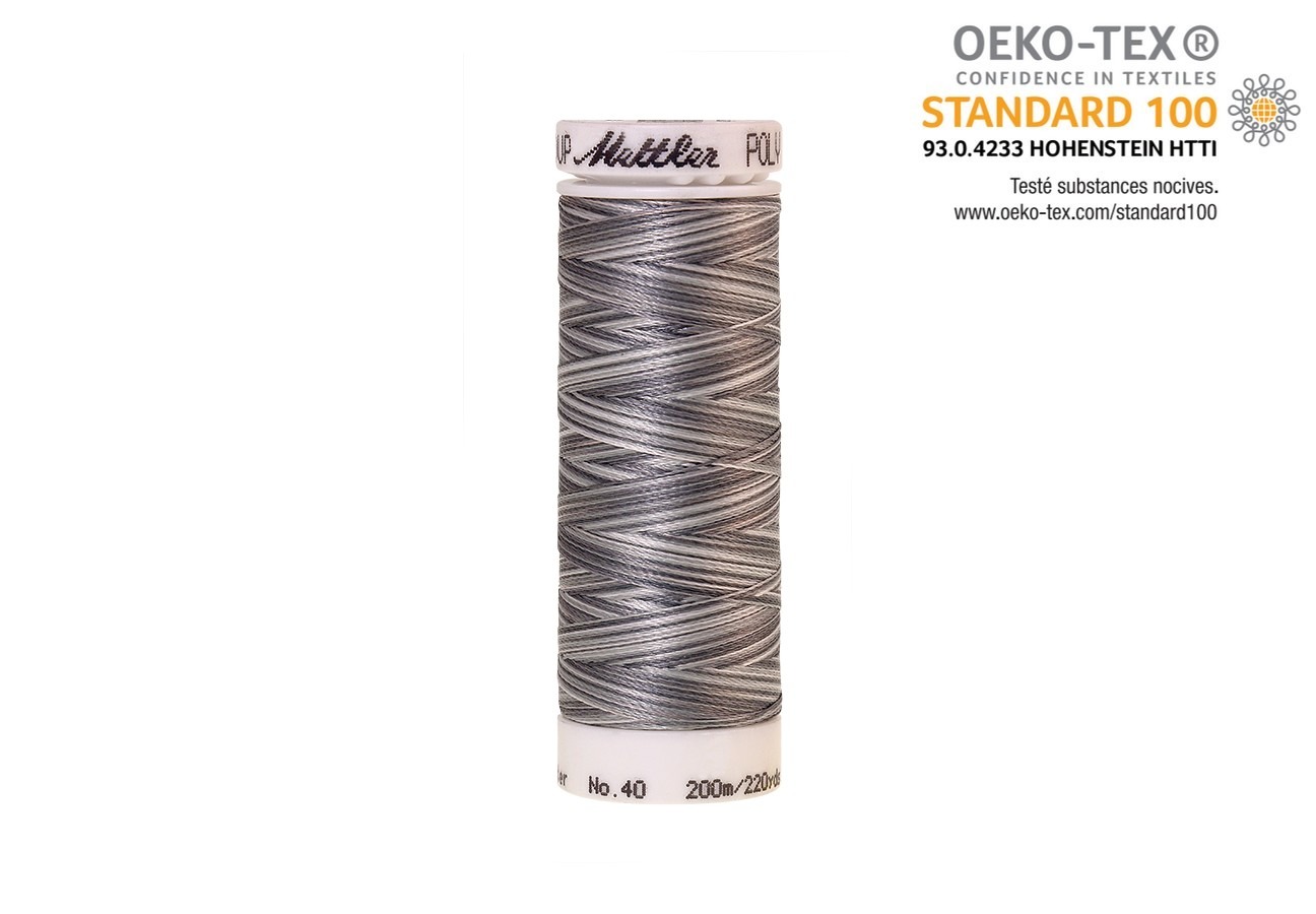 Fil Mettler Polysheen Brillant Multicolor 200m Bobine de fil Mettler Polysheen brillant multicolor (col. 9920) pour couture et broderie machine, taille No.40, 200m.