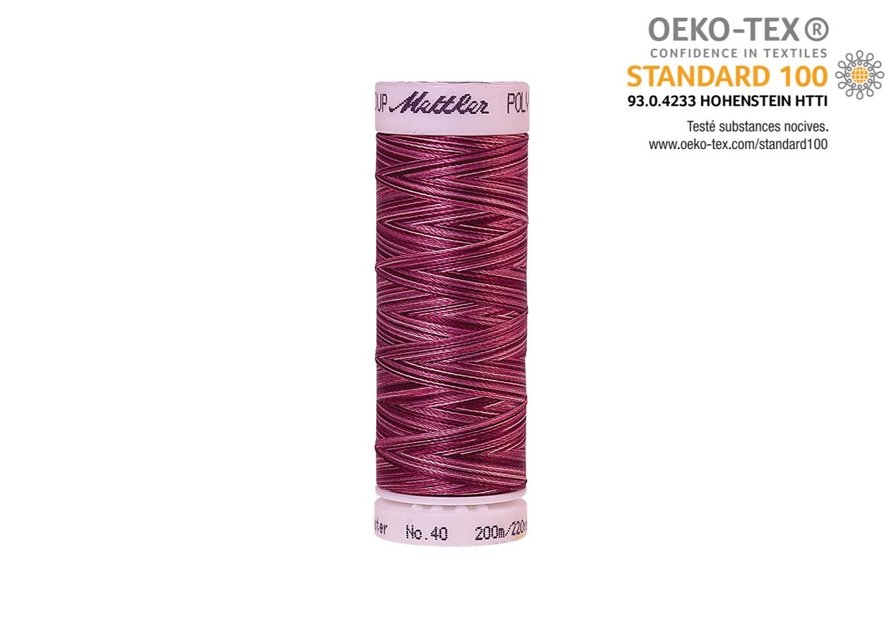 Bobine de fil Mettler Polysheen brillant multicolor 200m pour broderie et couture machine