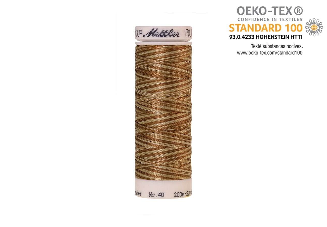 Bobine de fil Mettler Polysheen brillant multicolor col. 9926 pour broderie et couture