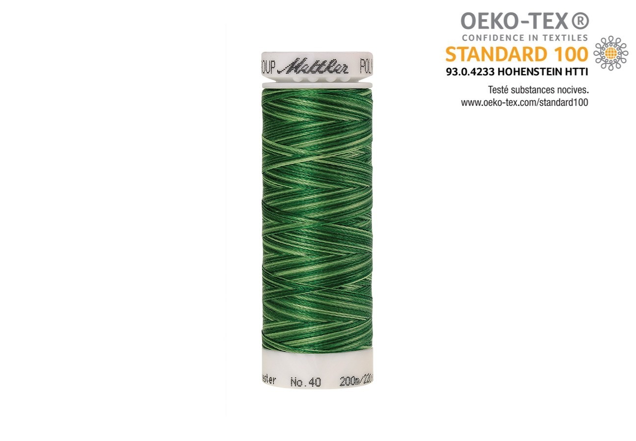 Fil Mettler Polysheen Multicolor 9932 Bobine de fil à broder Mettler Polysheen Multicolor couleur 9932 (200m)