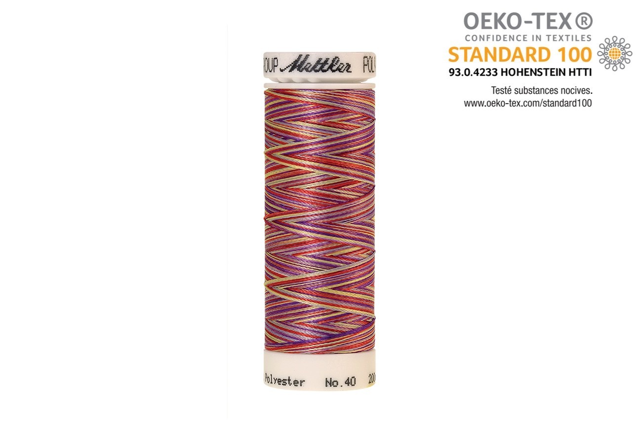 Fils Mettler Polysheen Multicolore 9983 Bobine de fils Mettler Polysheen brillant multicolore pour broderie et couture (coloris 9983)