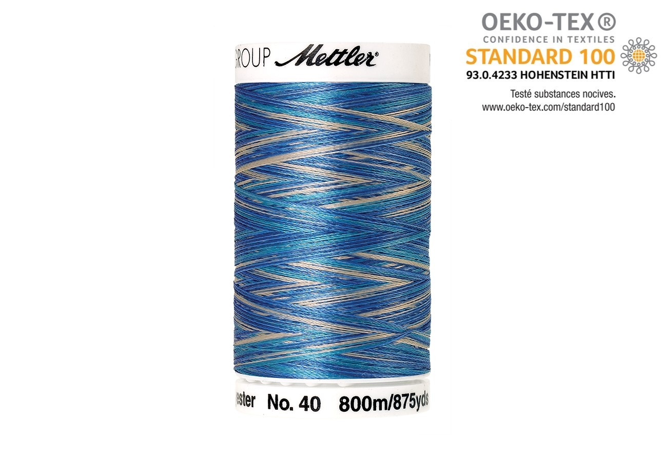 Bobine de fil Mettler Polysheen Multicolor 9605, fil brillant en polyester 800m pour broderie et couture