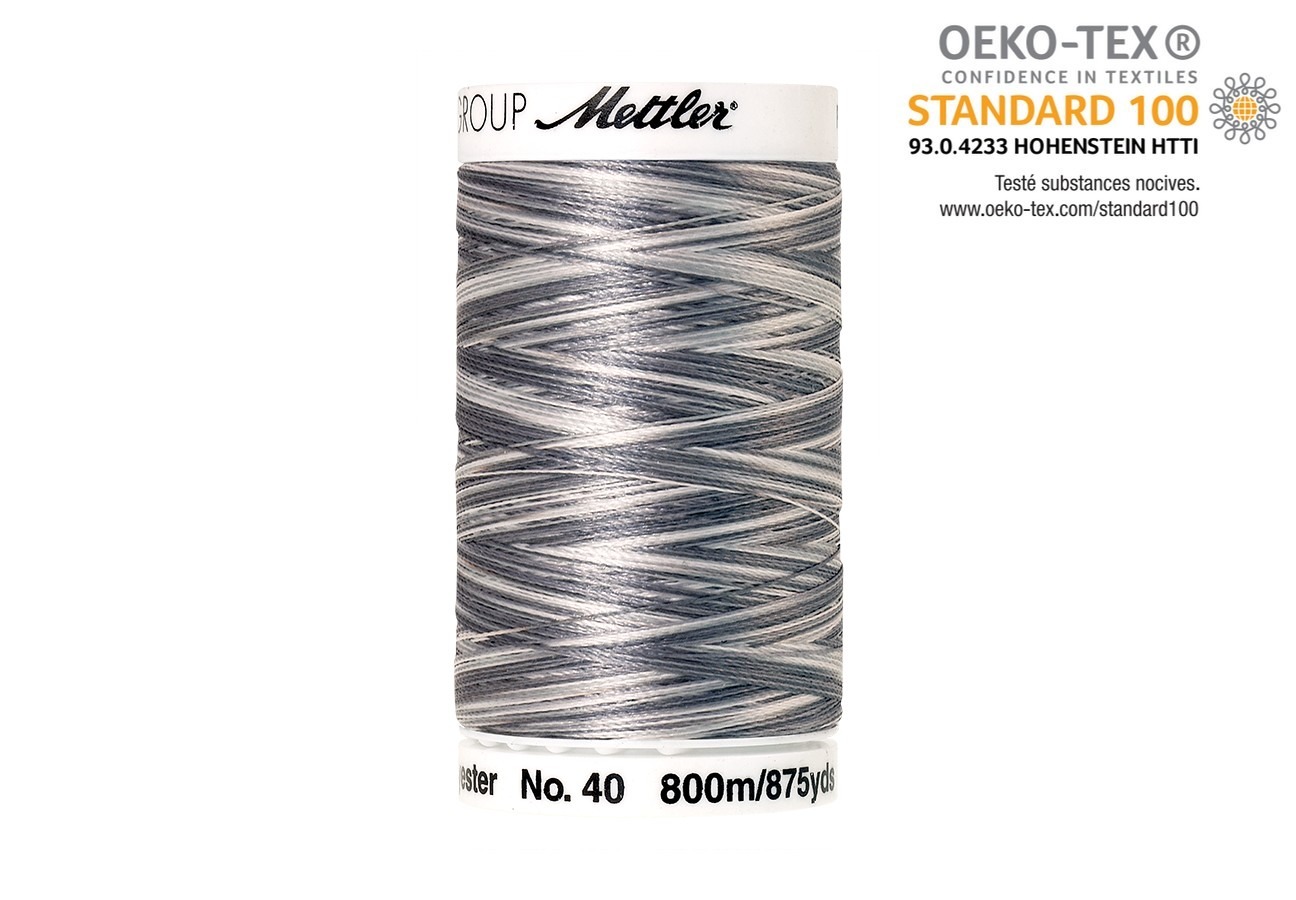 Bobine de fil Mettler Polysheen Multicolore brillant pour couture et broderie, taille No.40, 800m