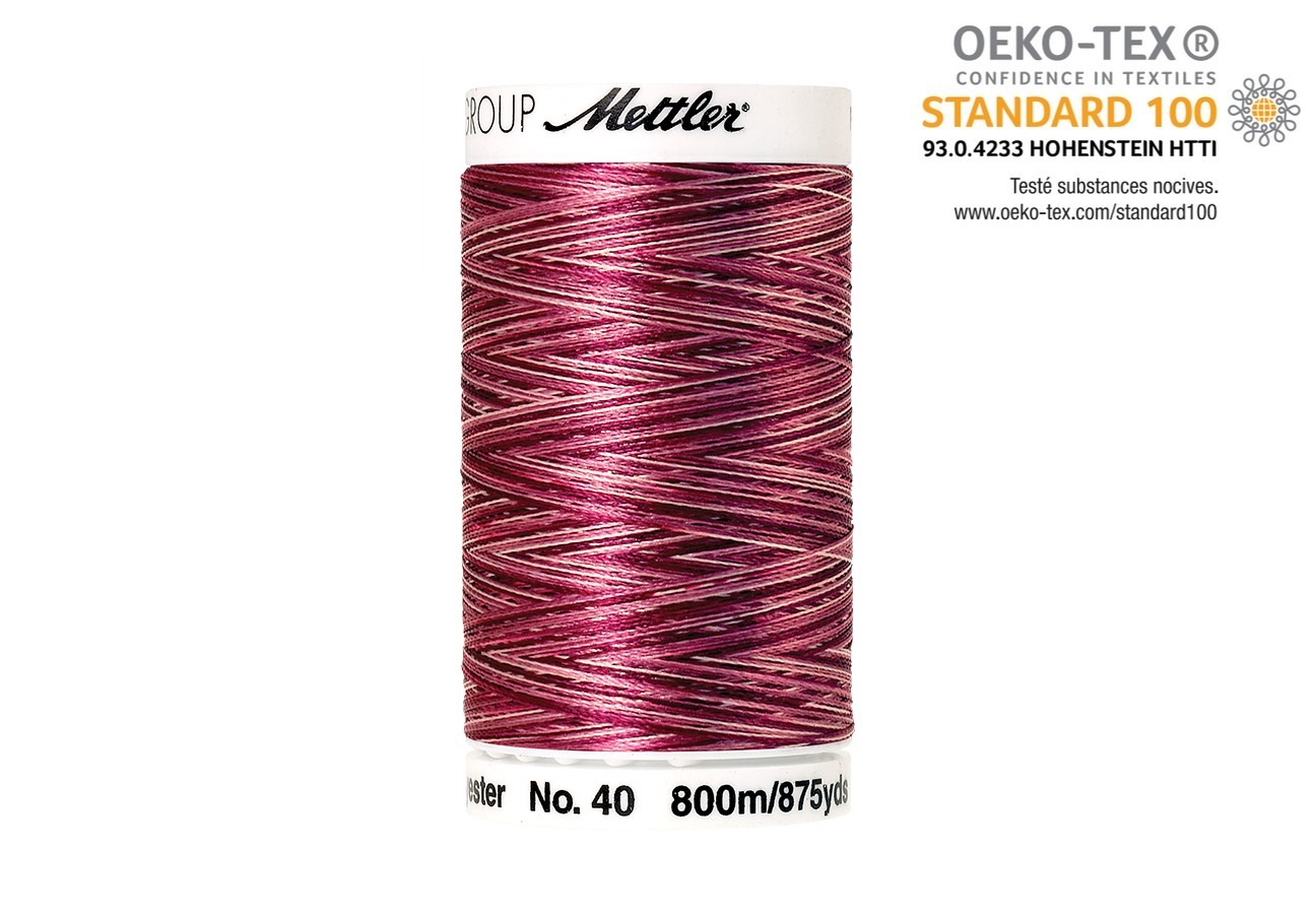 Fil Mettler Polysheen Multicolor 9922 Bobine de fil Mettler Polysheen brillant multicolor, couleur 9922, 800m pour couture et broderie machine.