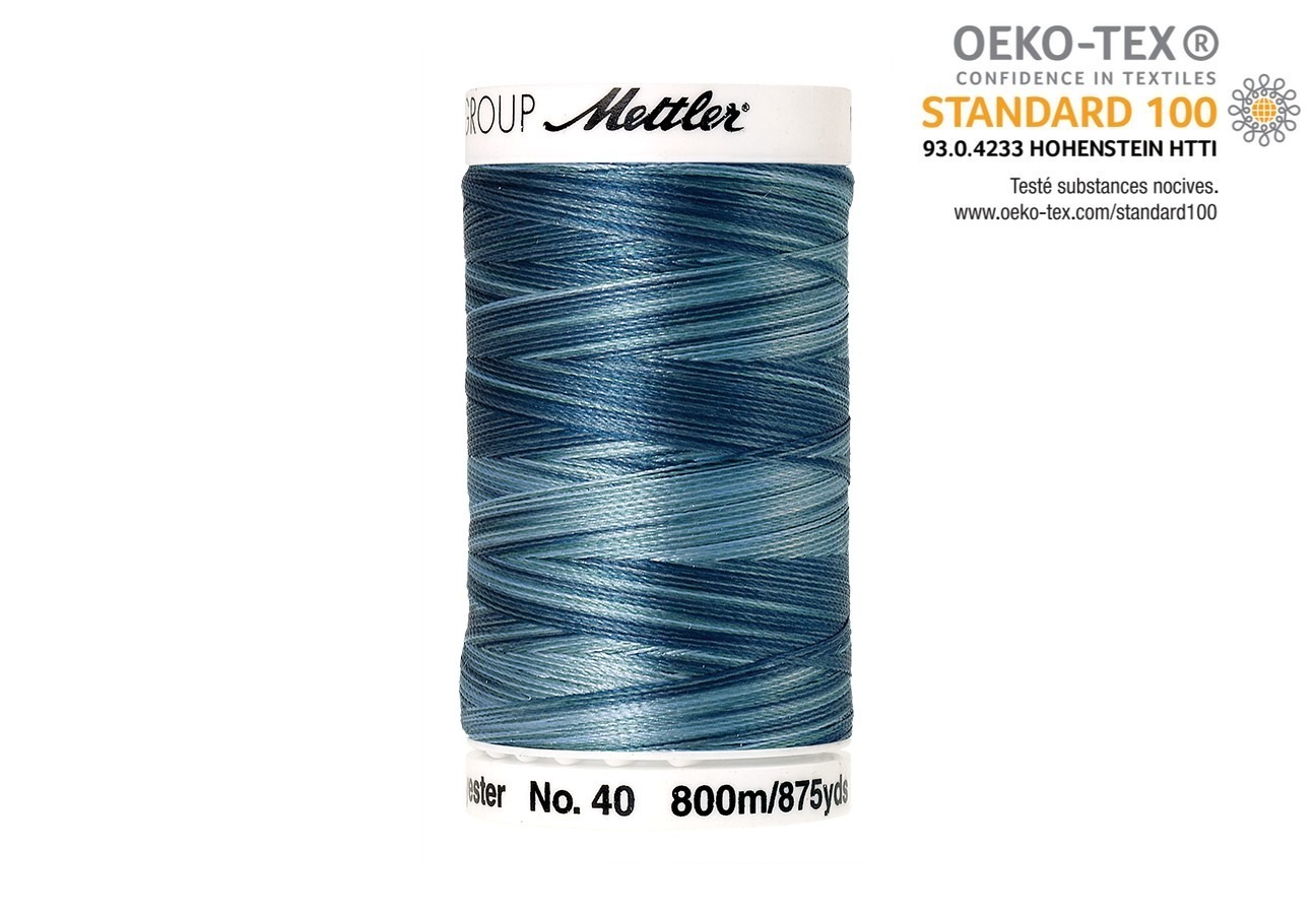 Fil Mettler Polysheen Multicolor 800m Bobine de fil Mettler Polysheen Multicolor 800m, couleur 9928, fil brillant en polyester pour broderie machine.