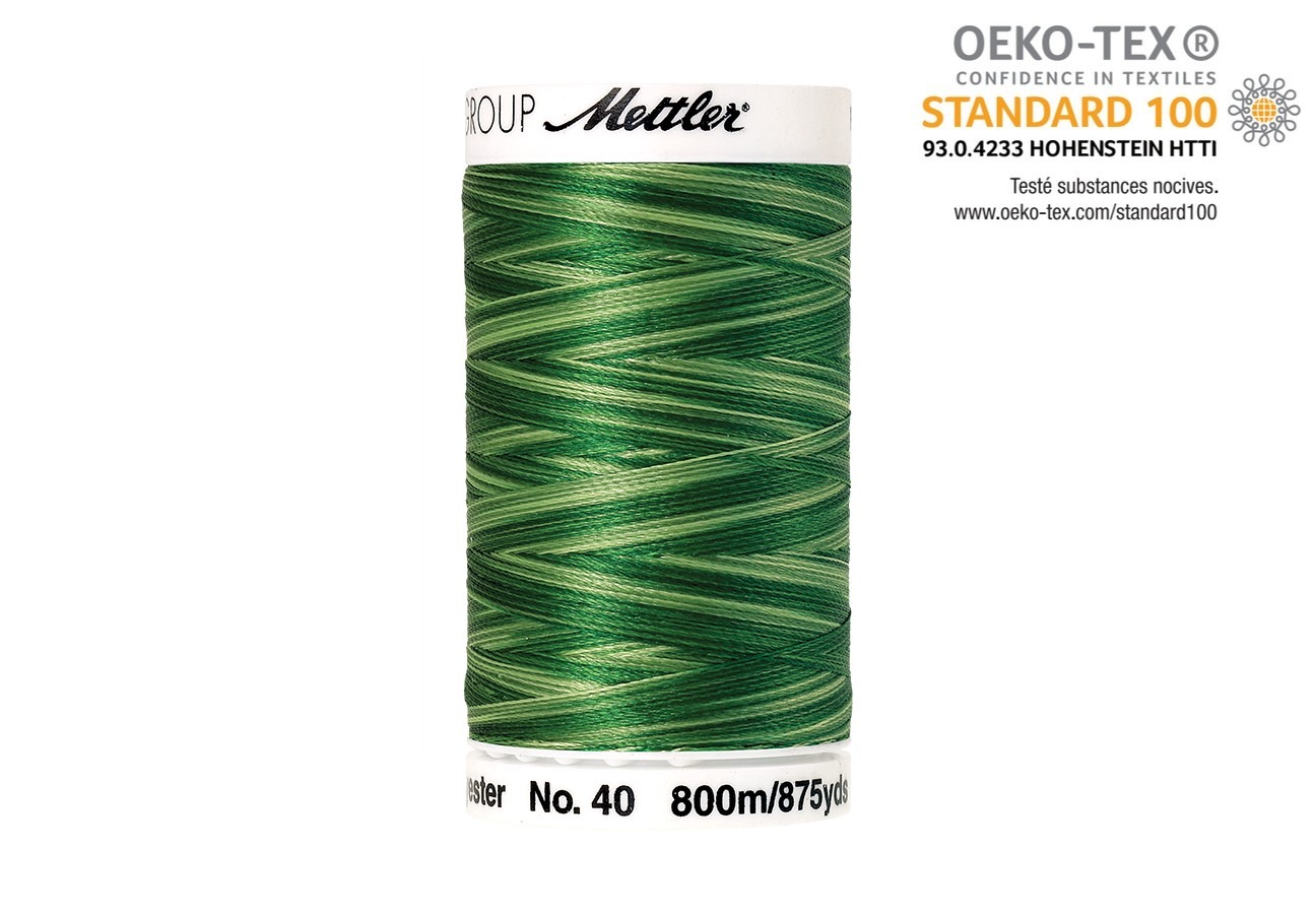 Bobine de fil Mettler Polysheen Multicolor 800m, fil brillant pour broderie et couture (col. 9932)