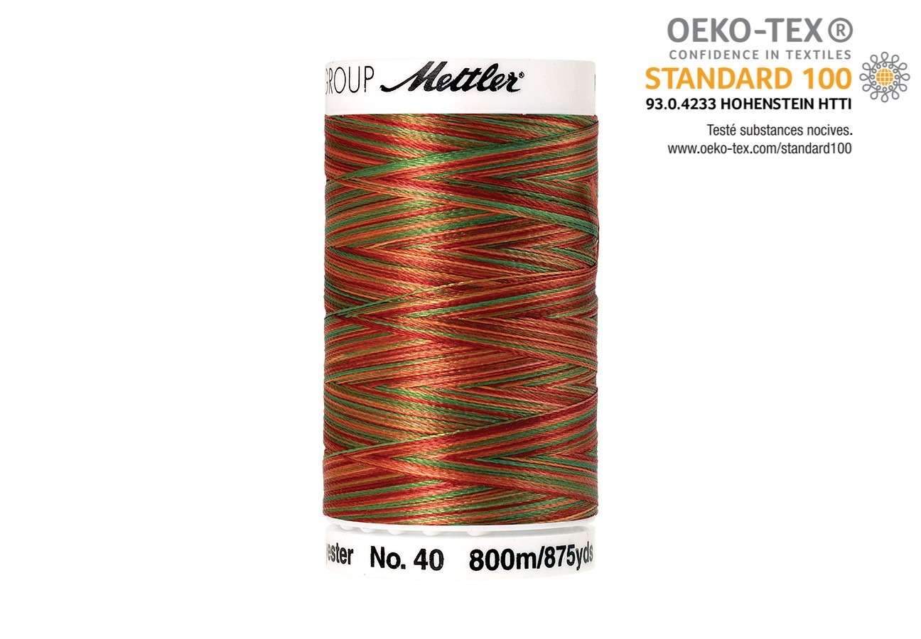 Bobine de fil Mettler Polysheen Multicolor 9939, fil brillant pour couture et broderie