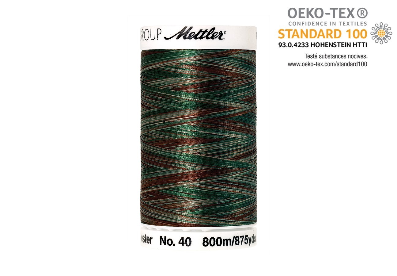 Fil Mettler Polysheen brillant multicolor 800m pour broderie et couture