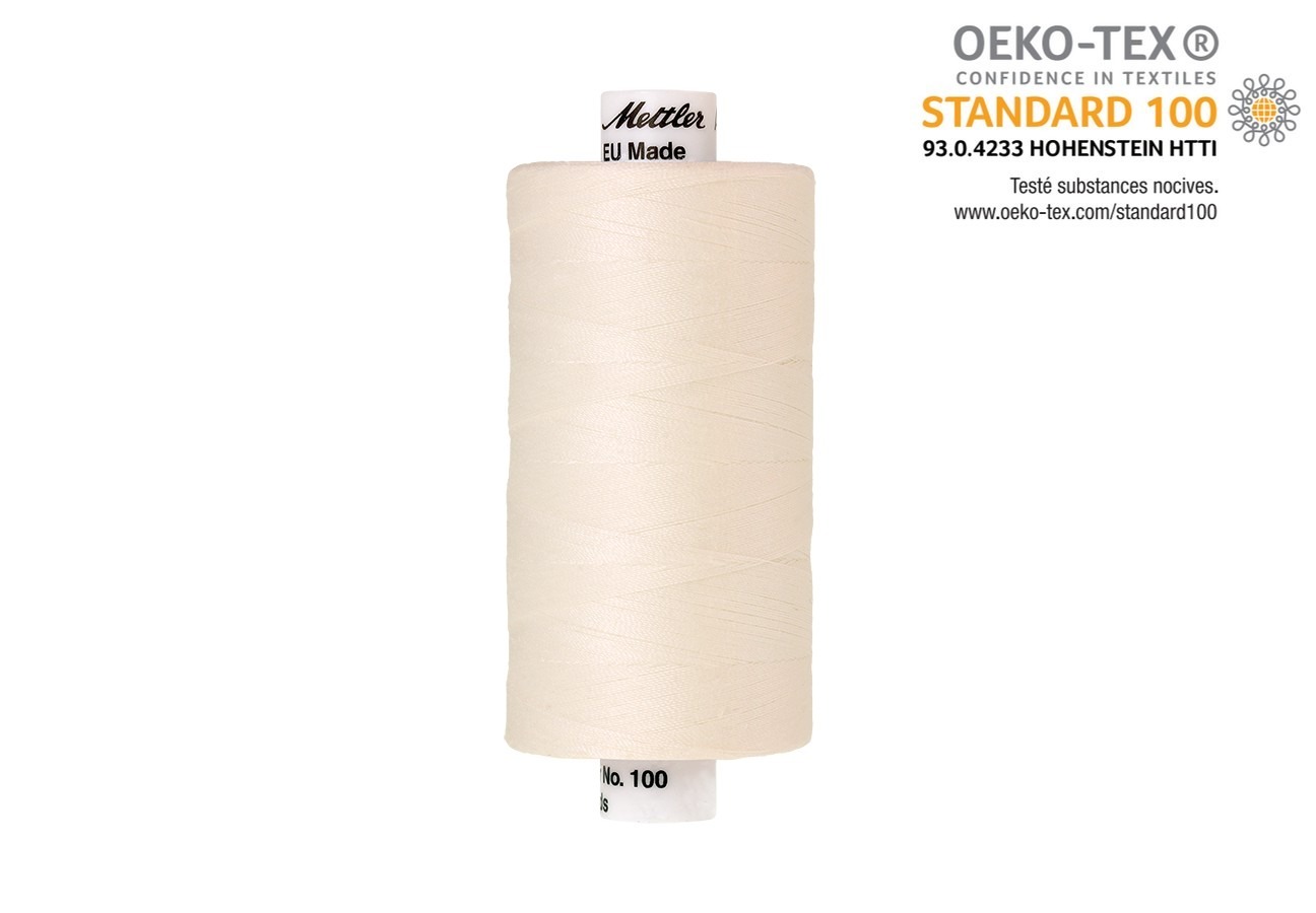 Fil à coudre Mettler Seralon 1000m Bobine de fil Mettler Seralon 1000m pour couture, 100% polyester, couleur unie
