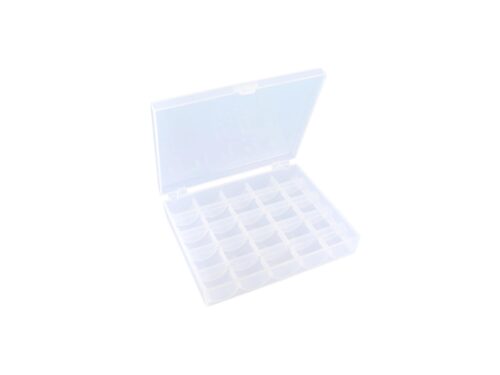Boîte De Rangement Transparente Pour Bobines De Fil - 42 Compartiments - Organisateur Couture - 23.7x13.7x6.6 Cm