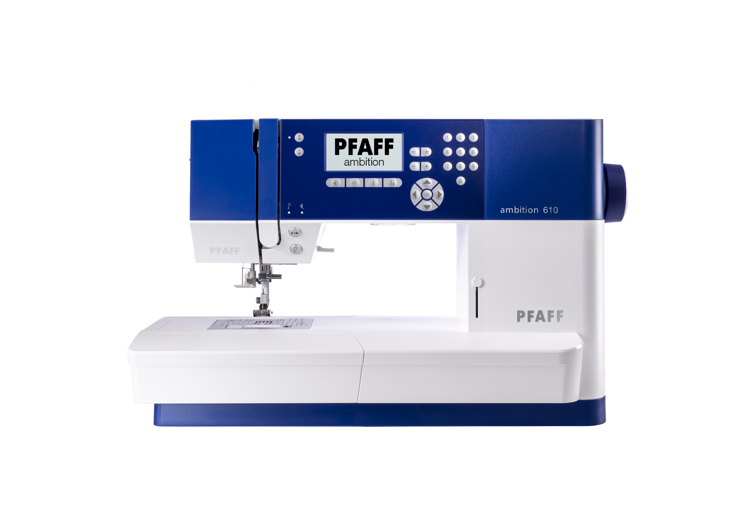 Machine à Coudre Électronique PFAFF Ambition 610 Machine à coudre électronique PFAFF Ambition 610 blanche avec écran LCD