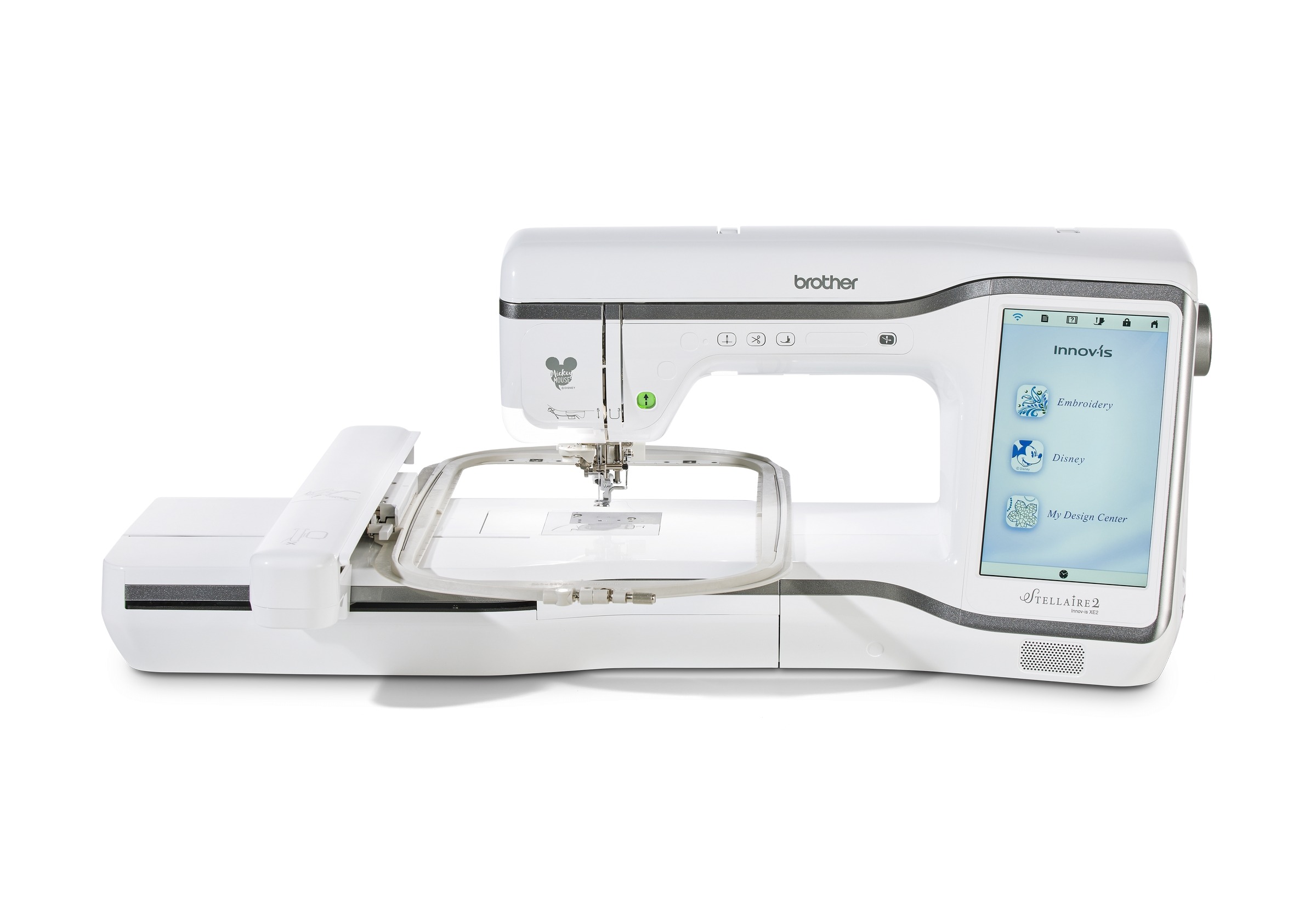 Machine à broder Brother Stellaire Innov-Is XE2 Machine à broder Brother Stellaire Innov-Is XE2, vue de face avec écran tactile couleur