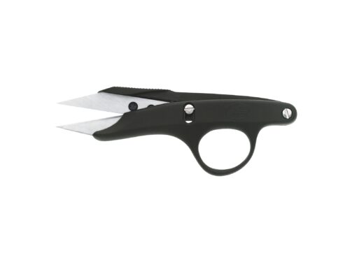 Coupe fil KRETZER Finny 11cm noir et argent, lames en acier inoxydable, poignée ergonomique, idéal couture et broderie.