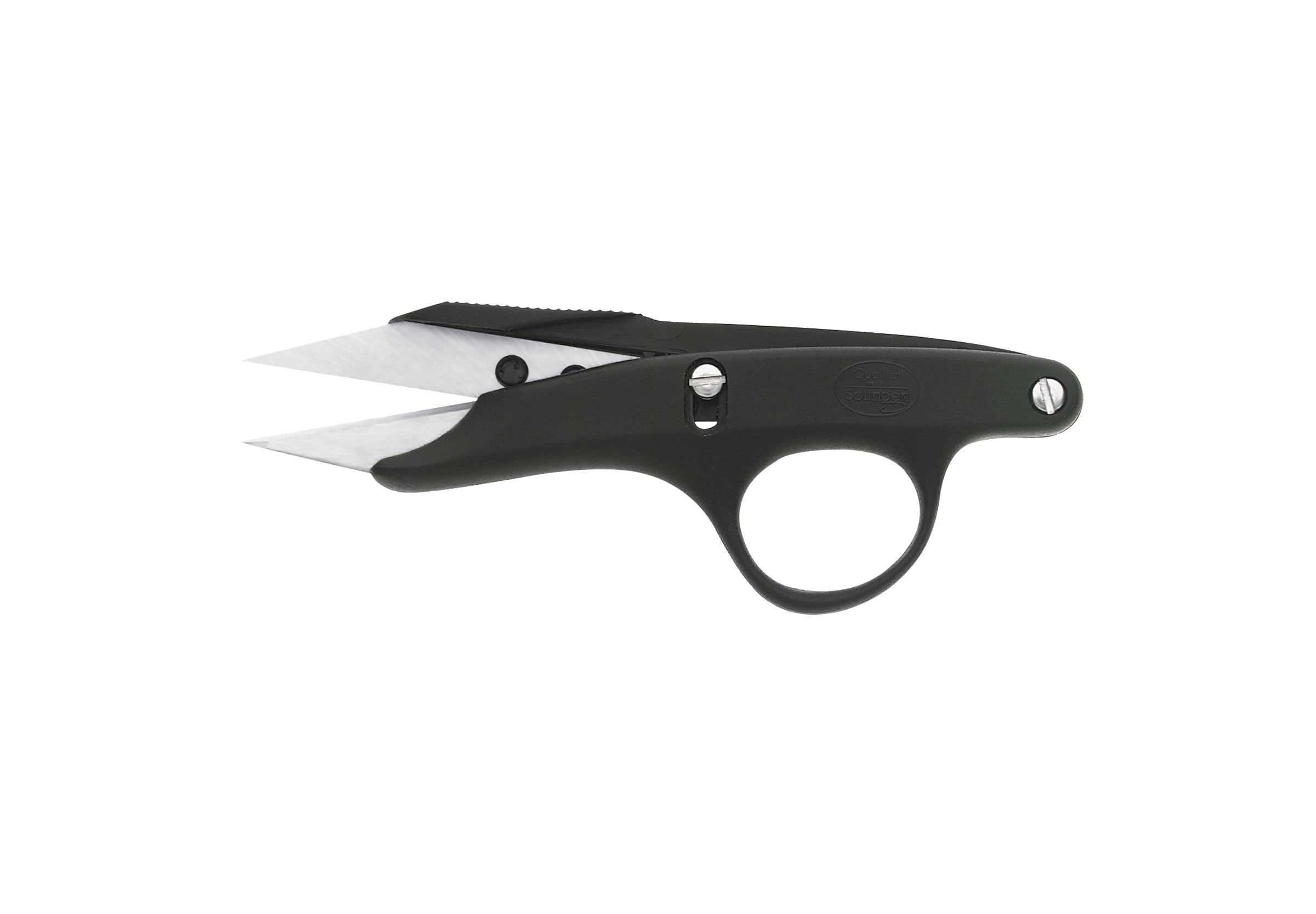 Coupe fil KRETZER Finny 11cm : L'outil indispensable pour la couture précise Coupe fil KRETZER Finny 11cm noir et argent, lames en acier inoxydable, poignée ergonomique, idéal couture et broderie.