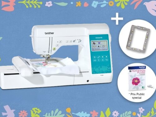 Offre Duo - Machine à coudre et à broder BROTHER Innov-Is F580 + Logiciel Pe Plus 2 + Cadeau