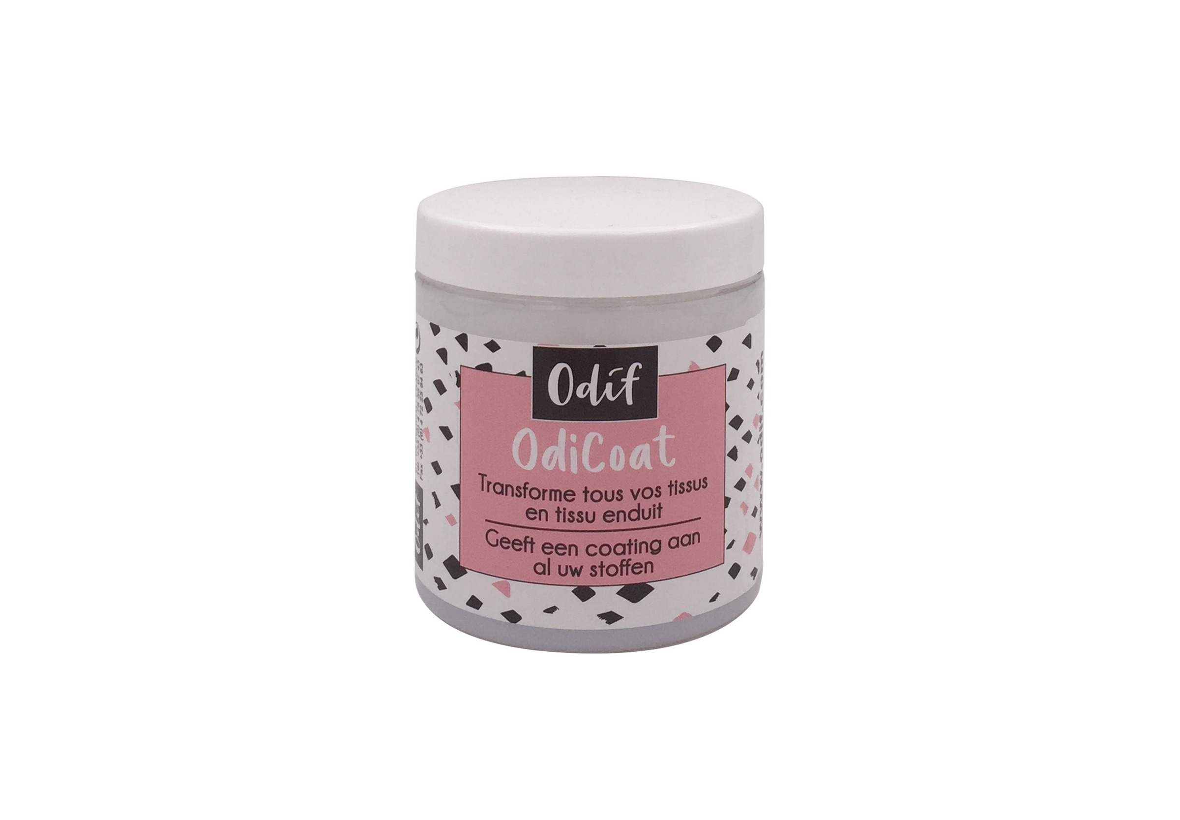OdiCoat ODIF 250 ml pour tissu imperméable Pot d'OdiCoat ODIF 250 ml, l'enduit pour tissu qui le rend imperméable et lavable en machine.