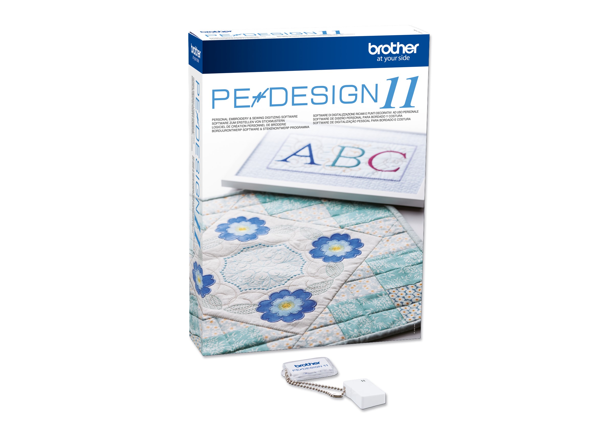 Boîte du logiciel de création de broderie Brother PE-DESIGN 11