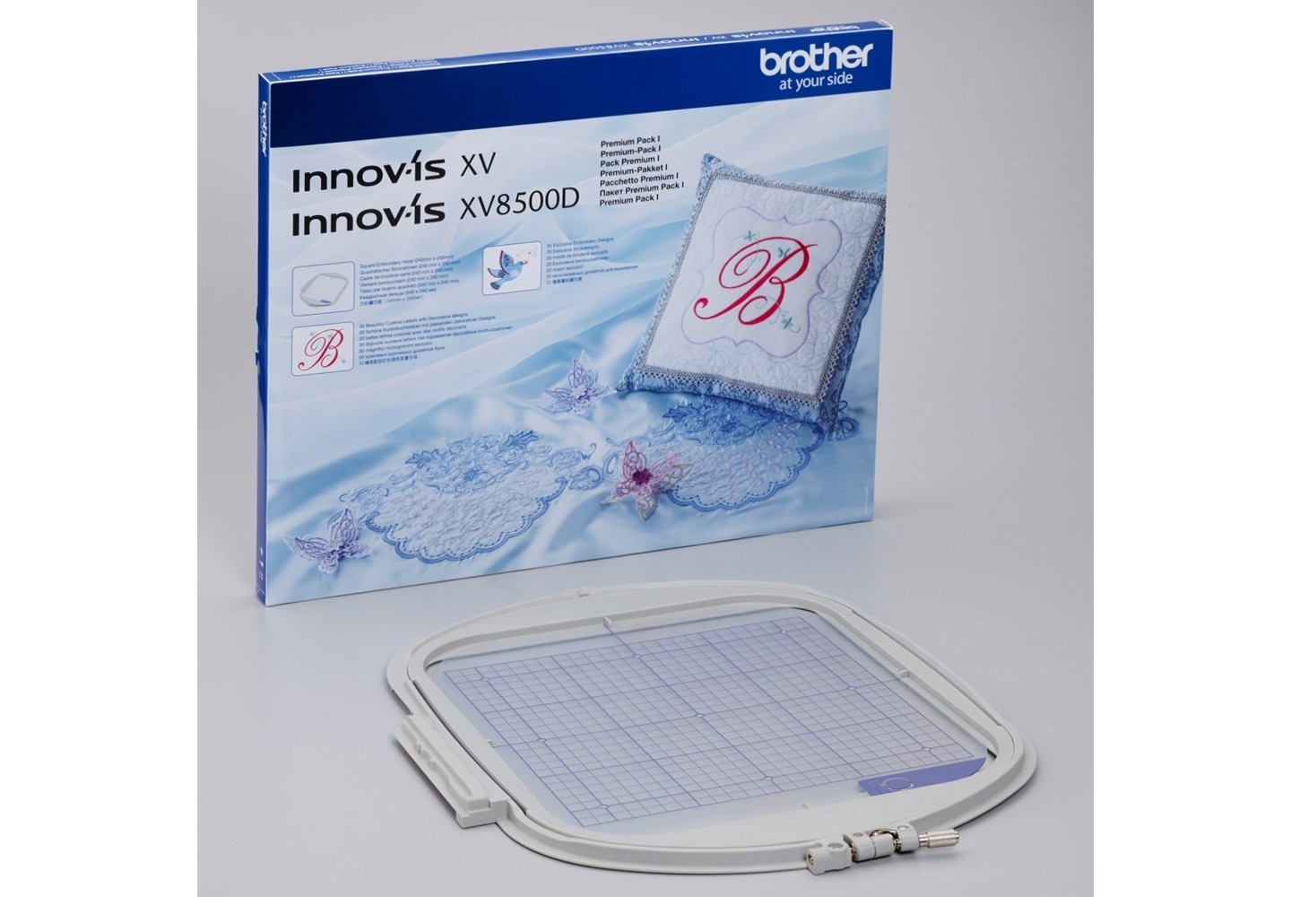 Kit Mise à jour Premium I pour machine à broder Brother Innov-Is XV avec CD de mise à jour et cadre 240x240mm.