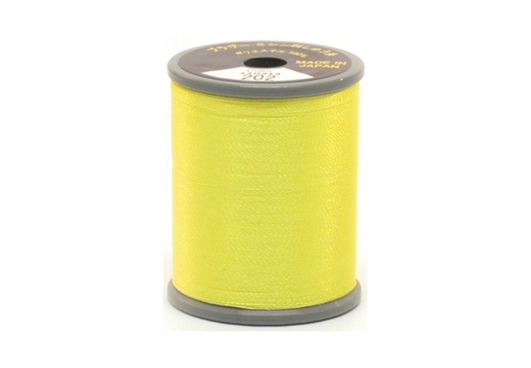 Bobine de fils Brother Embroidery brillants Col. 202 (300m) pour broderie et couture