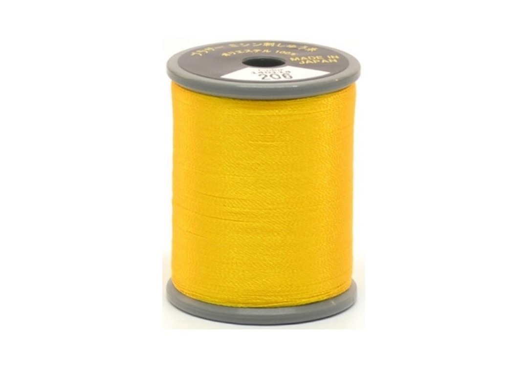 Bobine de fil à broder Brother brillant couleur #206 pour machines à coudre et broder.