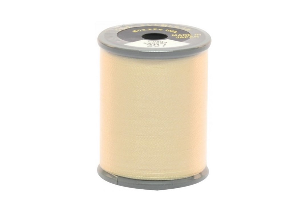 Bobine de fil à broder Brother Embroidery brillant, couleur 307, 100% polyester, taille 50, 300m.
