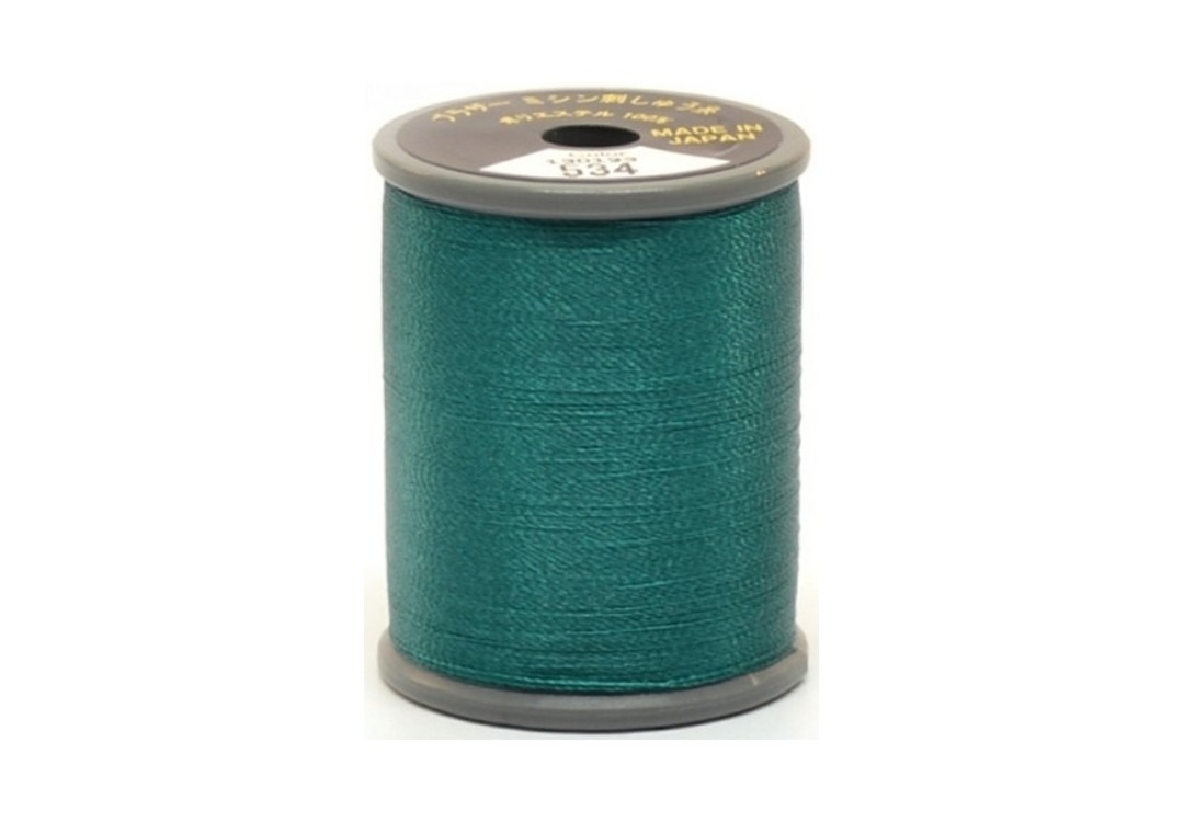 Bobine de Fil Brother Embroidery brillant couleur 534, 100% polyester 300m pour broderie et couture