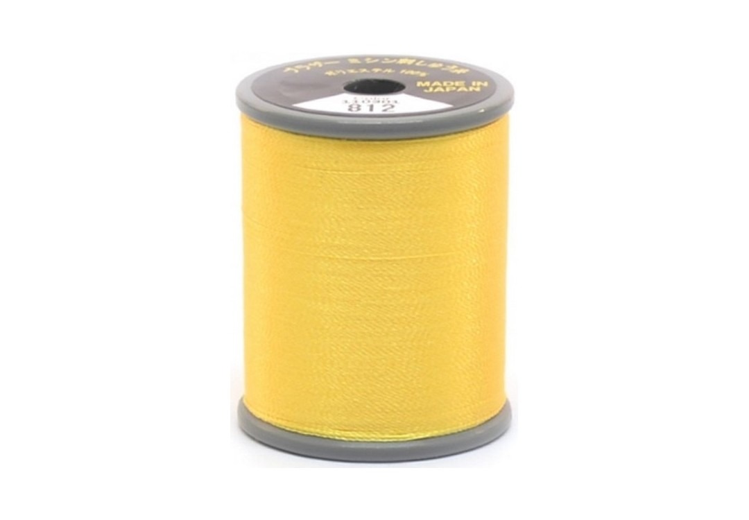 Bobine de fil Brother Embroidery brillant 300m couleur 812, 100% polyester, pour broderie et couture.