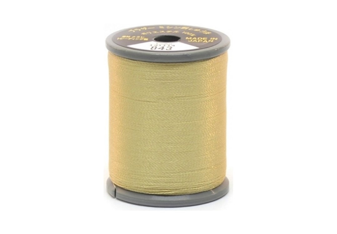 Bobine de fil Brother Embroidery brillant couleur 843 pour couture et broderie (polyester, 300m)