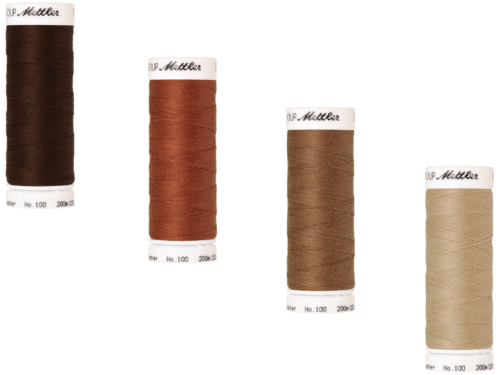 Fil à coudre METTLER Seralon 200m -beige et marron-