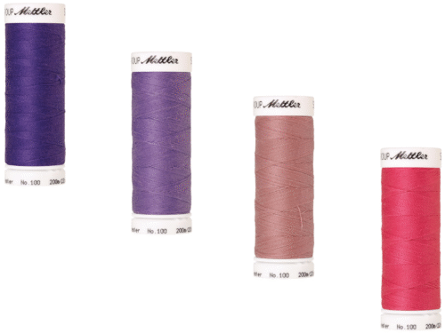 Fil à coudre METTLER Seralon 200m -rose et violet-