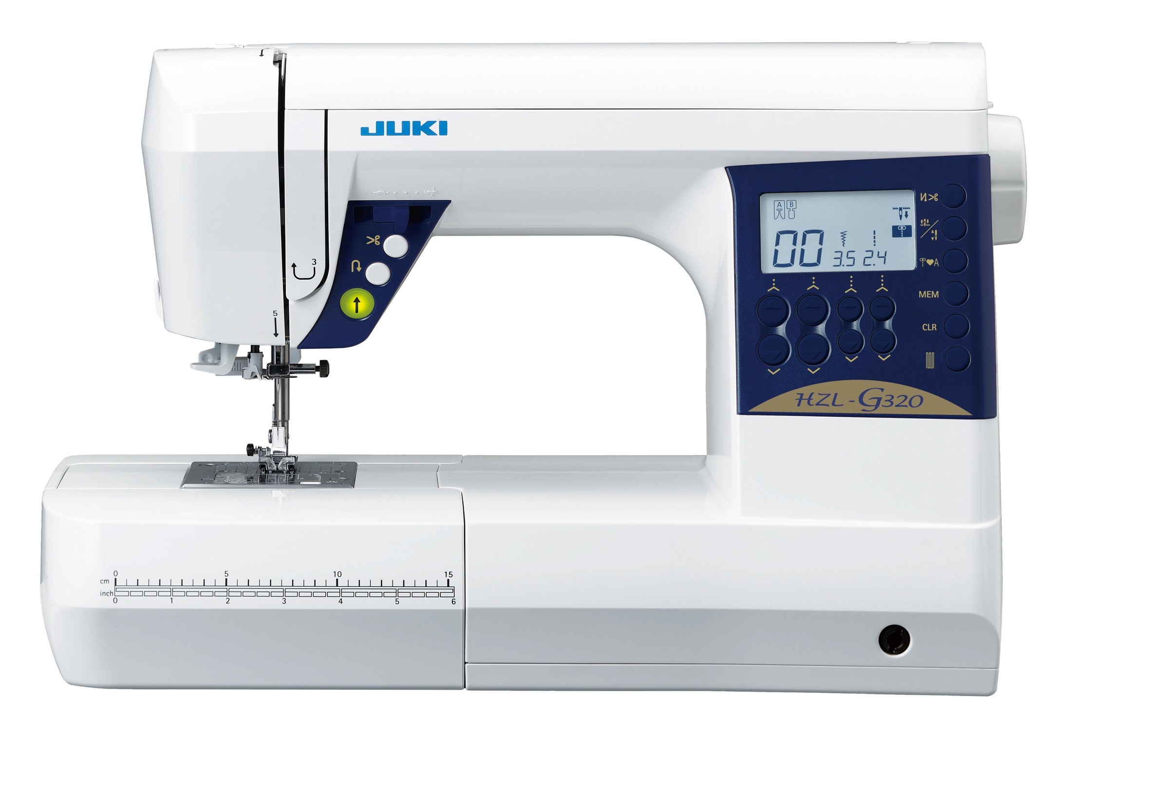 Machine à coudre Juki HZL G320 pour usage régulier Machine à coudre électronique Juki HZL G320 en vue de face