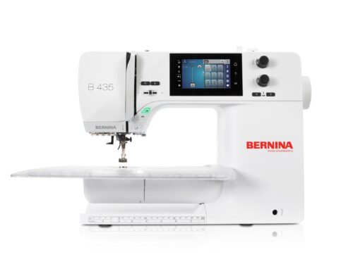Machine à coudre BERNINA 435 Black Edition, électronique, avec bras libre, pied #50 et levier de genou FHS.