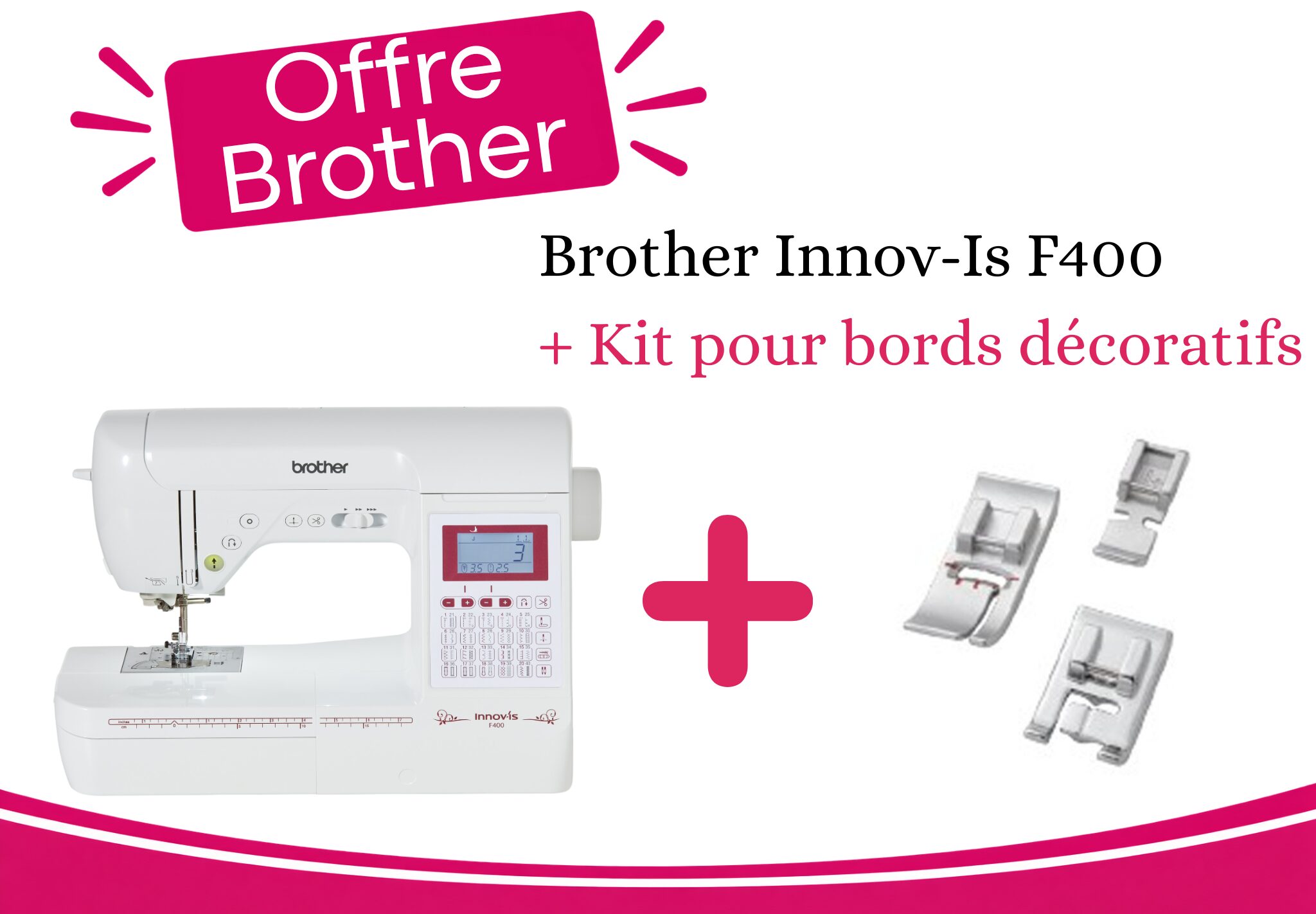 Machine à coudre BROTHER Innov-Is F400 + Cadeau – Image 1