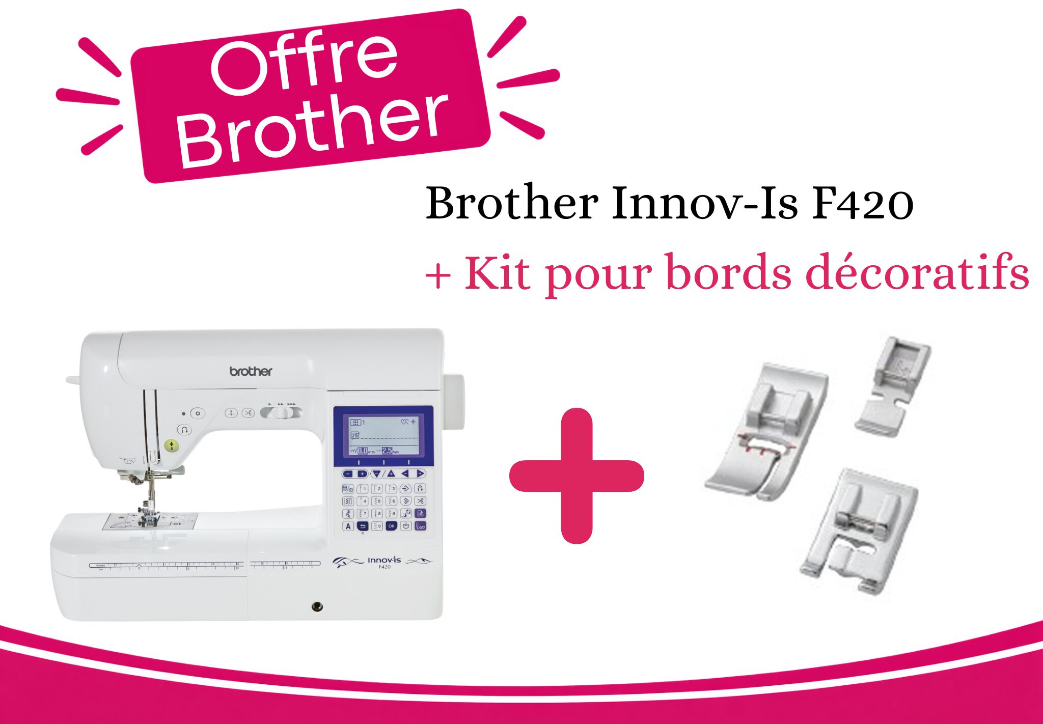 Machine à coudre BROTHER Innov-Is F420 + Cadeau – Image 1