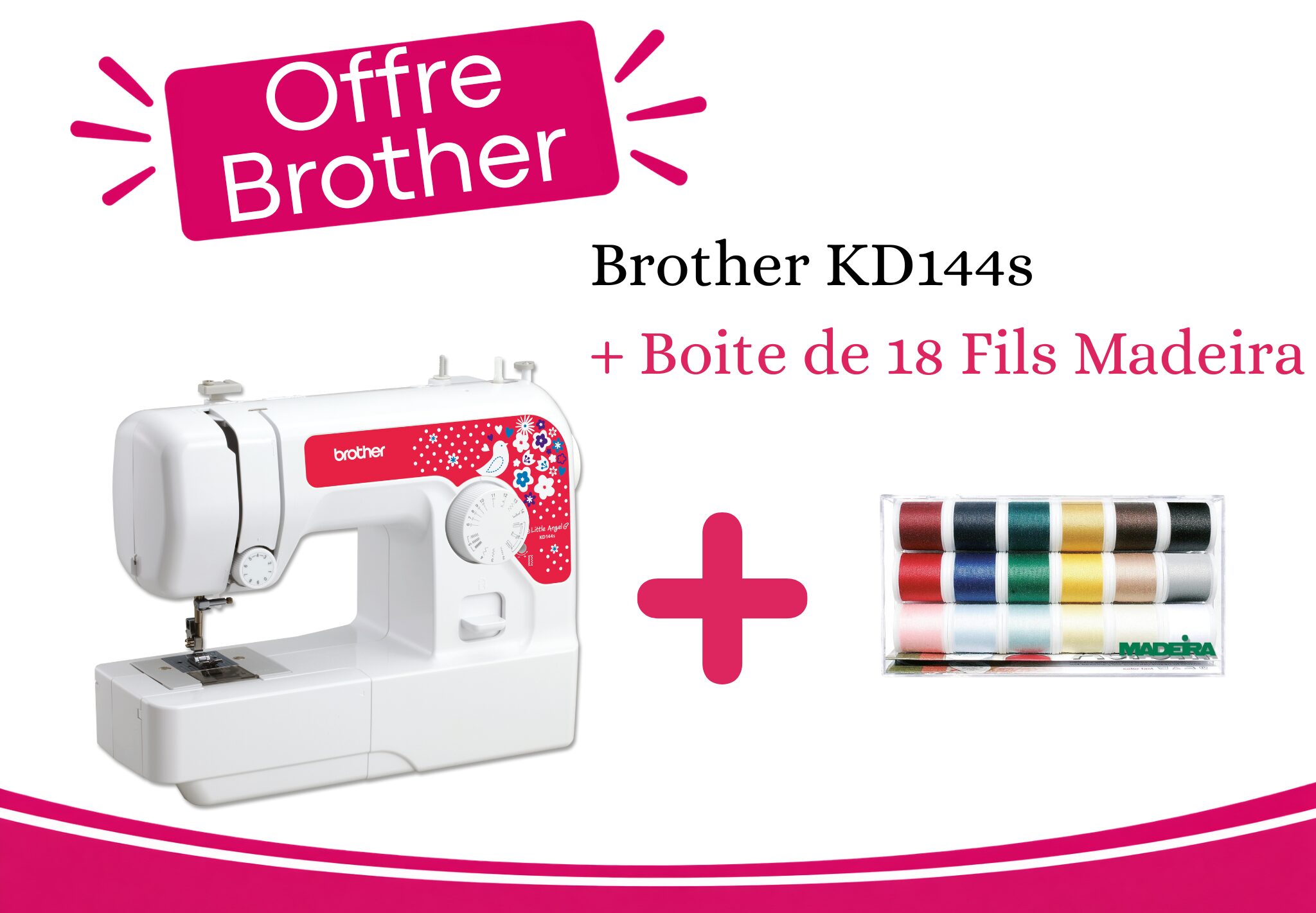 Machine à coudre BROTHER KD144S Little Angel + Cadeau – Image 1