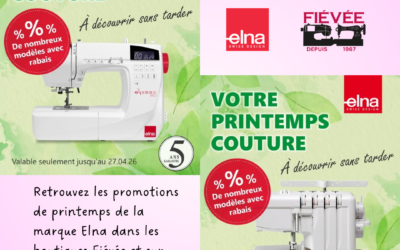 Offres promotionnelles Elna jusqu&rsquo;au 27 Avril