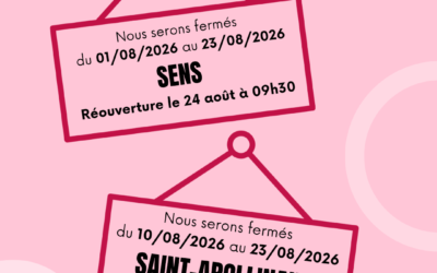 Fermetures estivales 2026