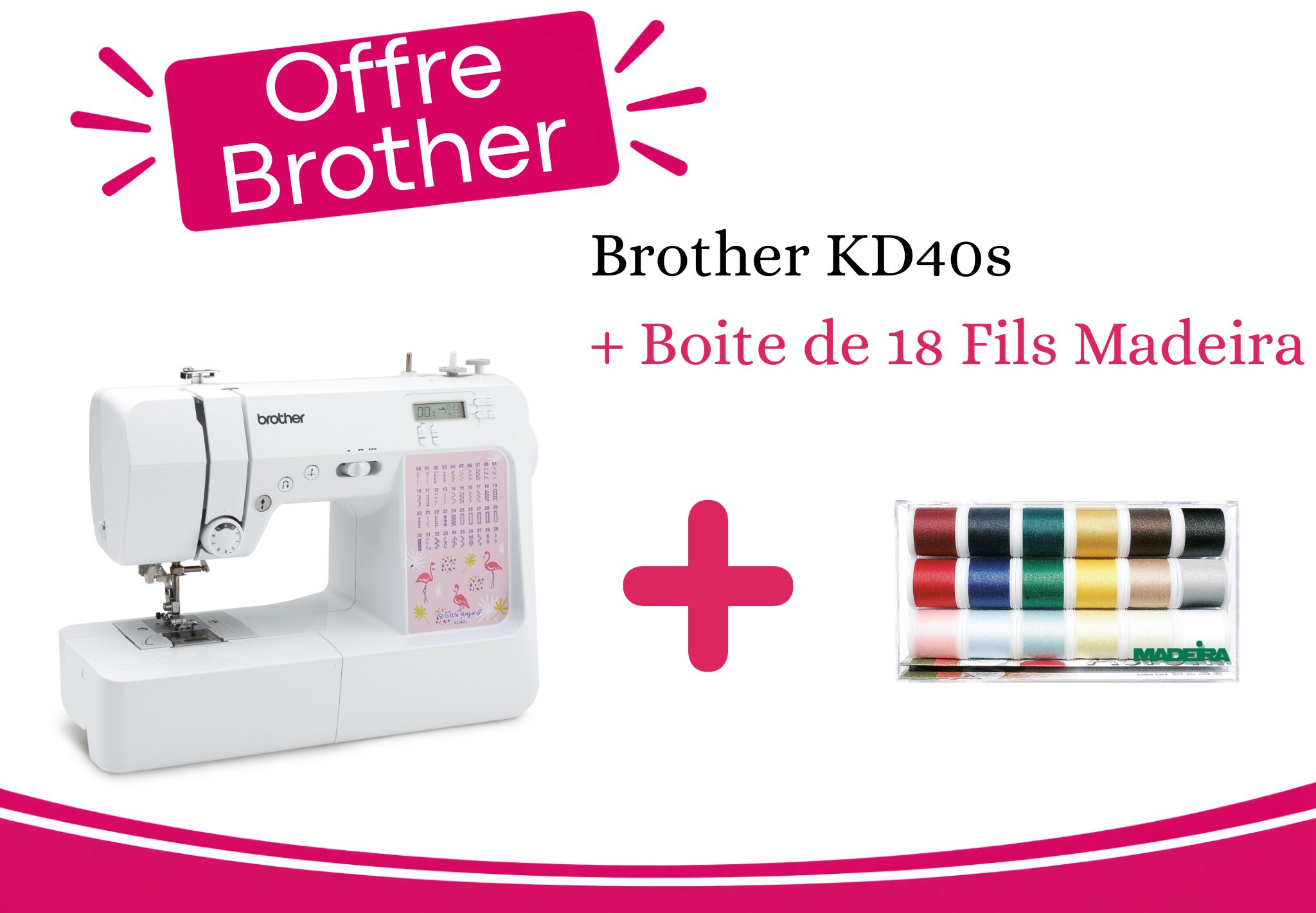 Machine à coudre BROTHER KD40 Little Angel + Cadeau – Image 1